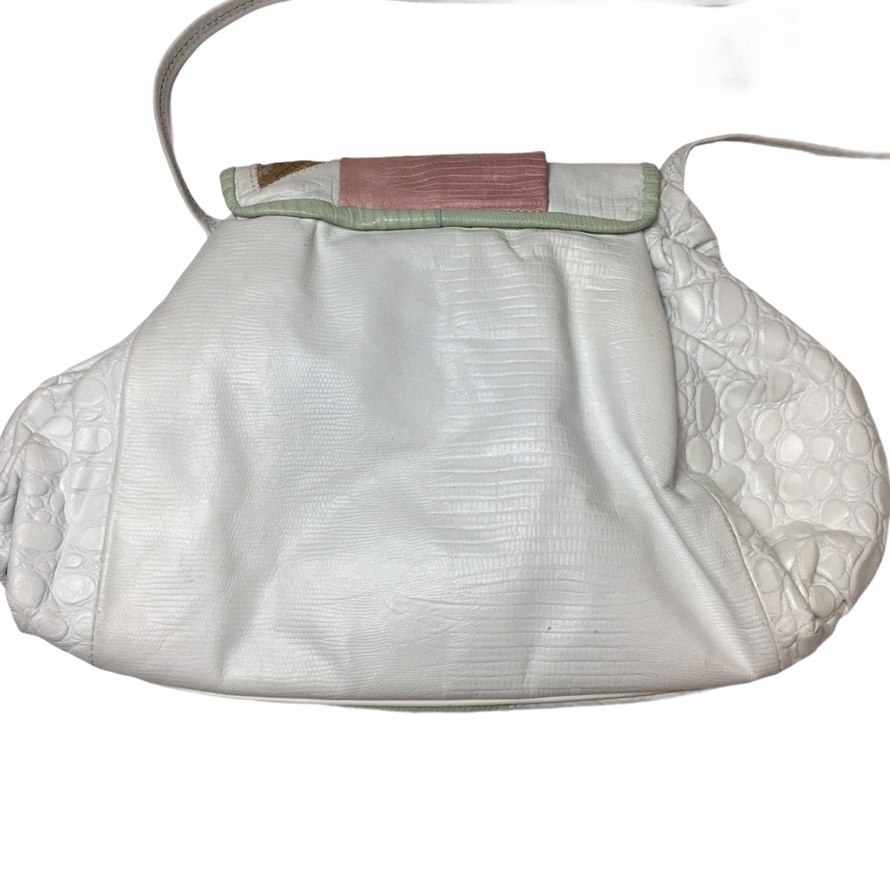 Vintage 80s Pastel Patchwork Crossbody Bag - Picture 3 of 8